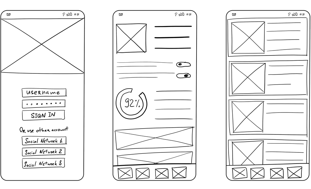 Low fidelity prototype