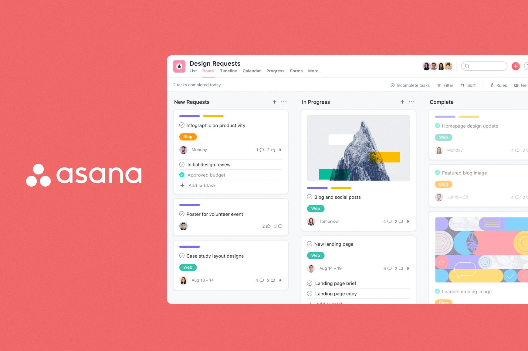 Asana user interface