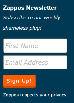 zappo newsletter